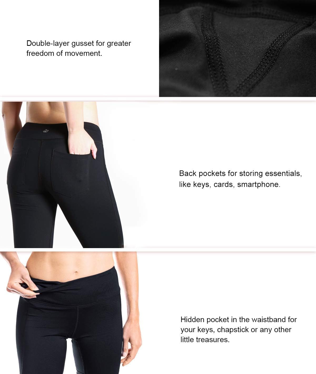 27"/29"/31"/33"/35"/37" Women'S Straight Leg Yoga Pants Workout Pants